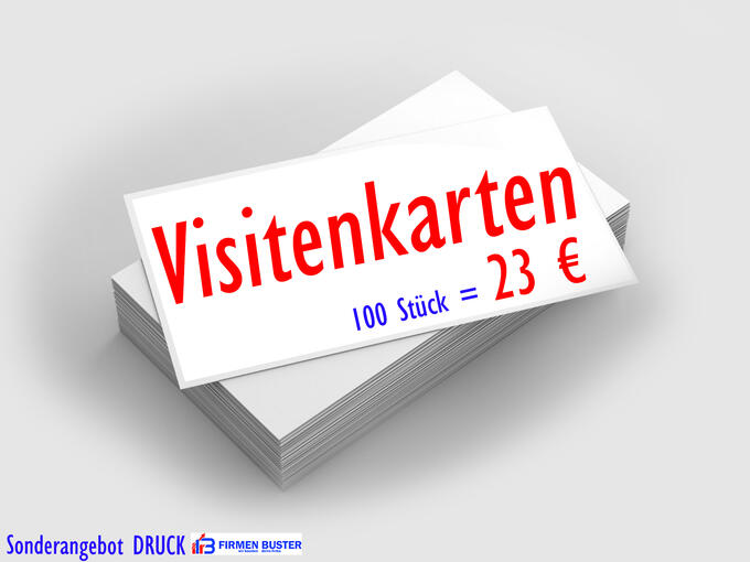 Druck &amp; Werbetechnik Aktion Visitenkarten für 23€